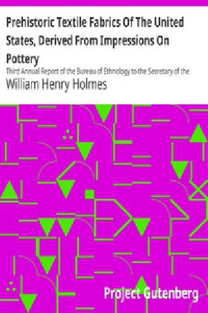 [Gutenberg 17370] • Prehistoric Textile Fabrics Of The United States, Derived From Impressions On Pottery / Third Annual Report of the Bureau of Ethnology to the Secretary of the Smithsonian Institution, 1881-82, Government Printing Office, Washington, 1884, pages 393-425